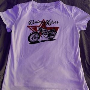 white vintage motors t-shirt